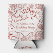 Italian Pasta Holy Cannoli Birthday Party Favor Dosenkühler (Vorderseite)