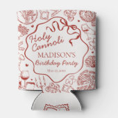 Italian Pasta Holy Cannoli Birthday Party Favor Dosenkühler (Rückseite)