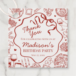 Italian Pasta Holy Cannoli Birthday Party Geschenkanhänger