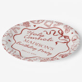 Italian Pasta Holy Cannoli Birthday Party Pappteller (Schrägansicht)