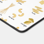 Italian Pasta Shapes & Names Pattern Schreibtischunterlage (Ecke)