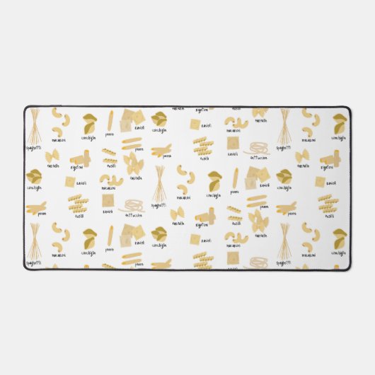 Italian Pasta Shapes & Names Pattern Schreibtischunterlage (Vorderseite)
