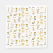 Italian Pasta Shapes & Names Pattern Serviette (Vorderseite)