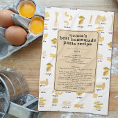 Italian Pasta Shapes & Names Recipe Nonna Keepsake Geschirrtuch
