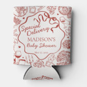 Italian Pasta Special Delivery Baby Shower Favor Dosenkühler (Vorderseite)