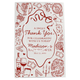 Italian Pasta Special Delivery Baby Shower Favor Mittlere Geschenktüte