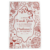 Italian Pasta Special Delivery Baby Shower Favor Mittlere Geschenktüte (Rückseite)