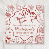 Italian Pasta Special Delivery Baby Shower Geschenkanhänger (Vorderseite)