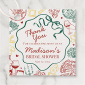 Italian Pasta Thats Amore Bridal Shower Geschenkanhänger (Vorderseite)