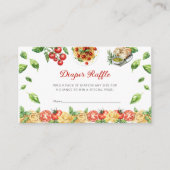 Italian Pasta Themed Diaper Raffle Card Begleitkarte (Vorderseite)
