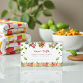 Italian Pasta Themed Diaper Raffle Card Begleitkarte