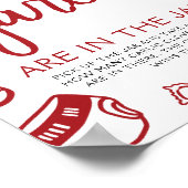 Italian Pizza Guess How Many Garlic Baby Shower  Poster (Ecke)