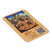 Italian Pizza Scan to Order QR Code Custom Magnet (Rechte Seite)