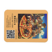 Italian Pizza Scan to Order QR Code Custom Magnet (Horizontal)