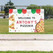 Italian Pizzeria Party Birthday backdrop Banner (InSitu)