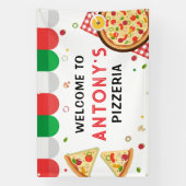 Italian Pizzeria Party Birthday backdrop Banner (Vertikal)