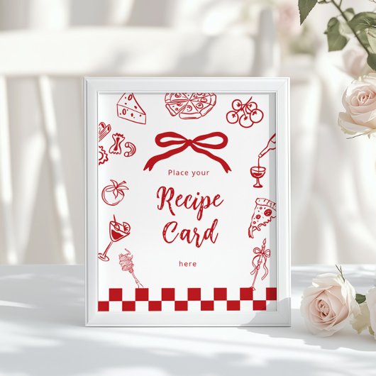 Italian Place you recipe card Thats Amore theme Poster