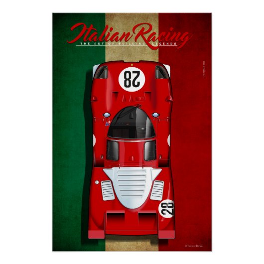 Italian Racing Ferrari 512S No.28 Poster (Vorderseite)