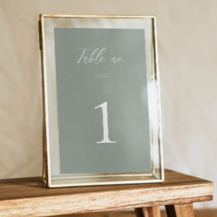 Italian Sage Green Watercolor House Wedding  Tischnummer