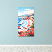 Italian Seaside Village Canvas Wall Art Leinwanddruck (Insitu (Holzboden))