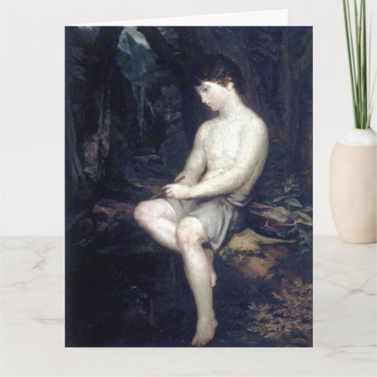 Italian Shepherd Boy Fine Art Greetings Card Karte (Vorderseite)