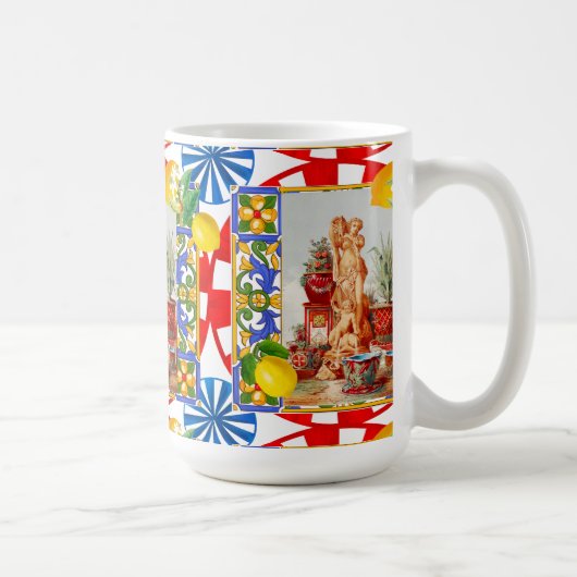 Italian,Sicilian art,maiolica,tiles,baroque art Kaffeetasse (Rechts)