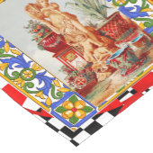Italian,Sicilian art,maiolica,tiles,baroque art Kurzer Tischläufer (Ecke)