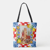 Italian,Sicilian art,maiolica,tiles,baroque art Tasche (Rückseite)