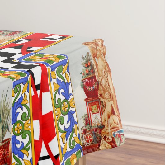 Italian,Sicilian art,maiolica,tiles,baroque art Tischdecke (Beispiel)