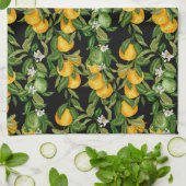 Italian Sicilian Lemon Black Mediterranean Citrus  Geschirrtuch (Gefaltet)