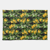 Italian Sicilian Lemon Black Mediterranean Citrus  Geschirrtuch (Horizontal)