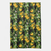 Italian Sicilian Lemon Black Mediterranean Citrus  Geschirrtuch (Vertikal)