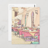 Italian Sidewalk Kaffee Postkarte (Vorne/Hinten)