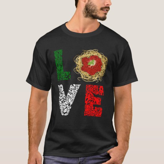 Italian Spaghetti Bolognese Parmesan Pasta Noodle T-Shirt (Vorderseite)