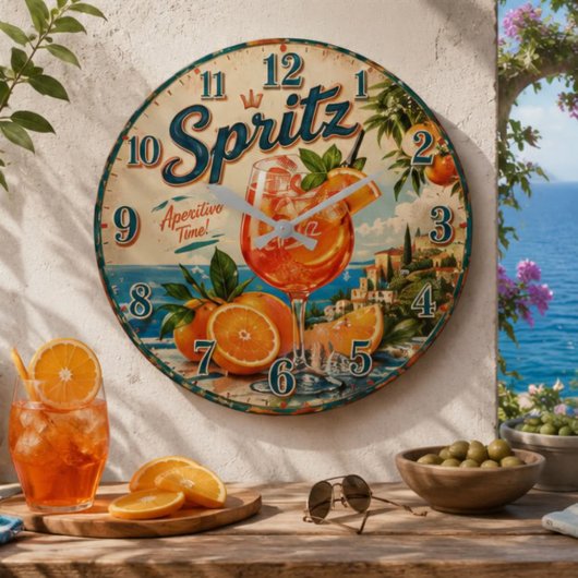 Italian Spritz  Große Wanduhr