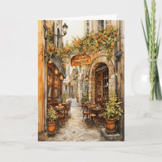 Italian Street Birthday Card Karte (Vorderseite)