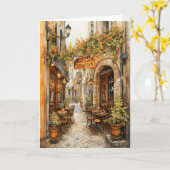Italian Street Birthday Card Karte (Gelbe Blume)