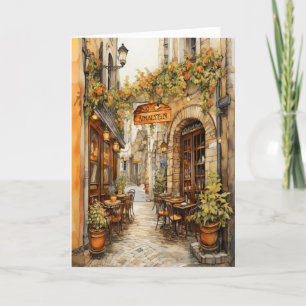 Italian Street Birthday Card Karte