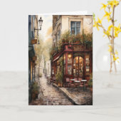 Italian Street Birthday Card Karte (Gelbe Blume)