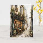 Italian Street Birthday Card Karte (Gelbe Blume)