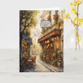 Italian Street Birthday Card Karte (Gelbe Blume)