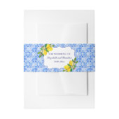 Italian Style Themed Mediterranean Tiles Wedding Einladungsbanderole (Vorderseite Beispiel)