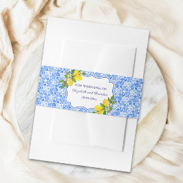 Italian Style Themed Mediterranean Tiles Wedding Einladungsbanderole