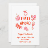 Italian Summer Bachelorette Invitation Einladung (Vorne/Hinten)