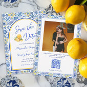 Italian Summer Destination Wedding QR Code Save The Date