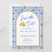 Italian Summer Destination Wedding Save The Date Einladung (Vorderseite)