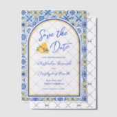 Italian Summer Destination Wedding Save The Date Pergament Einladungen (Versetzt (Einladung))