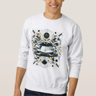 Italian Super Car Geometric Design Sweatshirt