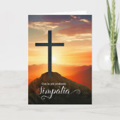 Italian Sympathy Con la Comprensione Sunset Cross Karte (Vorderseite)