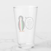 Italian Talking Ms Penguin Personalized  Glas (Rückseite)